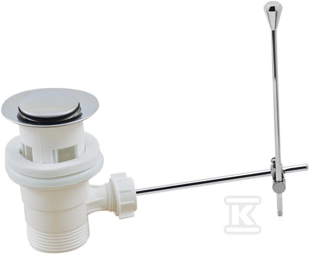 Korek 5 / 4'' z cięgnem do umywalki, tworzywo sztuczne, chrom K39TW - obrazek 1