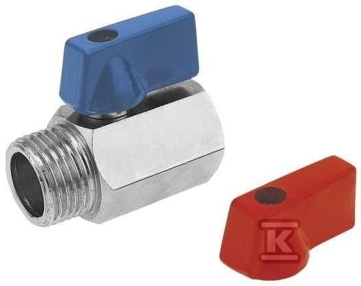 Zawór kulowy wodny mini 1/2" nakrętno-wkrętny KR1W - obrazek 1