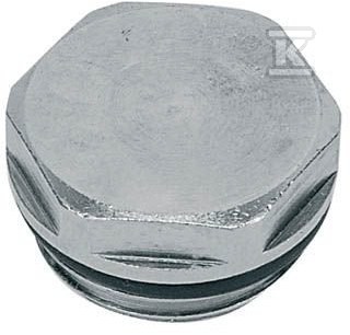 Korek zaślepiający z oringiem 1/2" niklowany KZ1 - obrazek 1