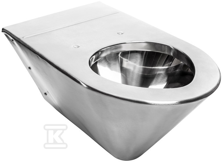 Miska wisząca WC dla niepełnosprawnych stal szlachetna matowa L650754