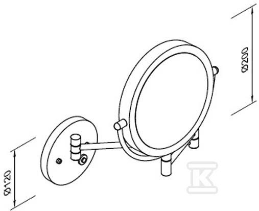 Lustro hotelowe łazienkowe Garda LED M200LVSBP - obrazek 2