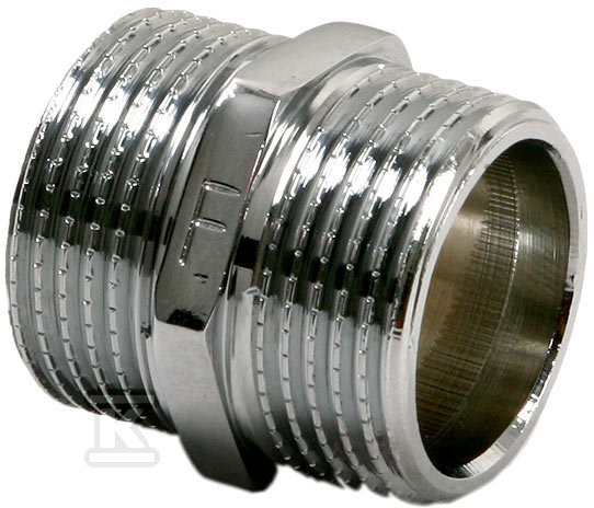 Nypel mosiężny 3/8" chrom N02C - obrazek 1