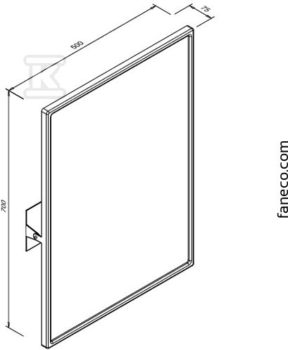 Lustro uchylne dla niepełnosprawnych z uchwytem 700x500mm N08023S - obrazek 2