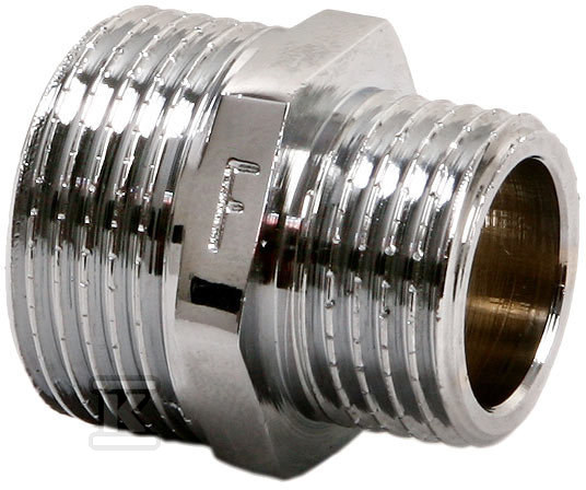 Nypel redukcyjny mosiężny 3/4"x1/2" chrom N10C - obrazek 1