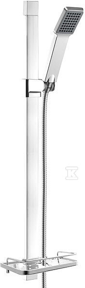 Zestaw prysznicowy przesuwny 1 strumieniowy Quadro, chrom N110 - obrazek 1