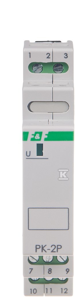 Przekaźnik elektromagnetyczny PK-2P 230V AC, styk: 2P I=2x8A, 1 moduł PK-2P-230V - obrazek 1