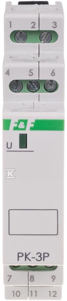 Przekaźnik elektromagnetyczny PK-3P 24V AC/DC, styk: 3P I=3x8A, 1 moduł PK-3P-24V - obrazek 1