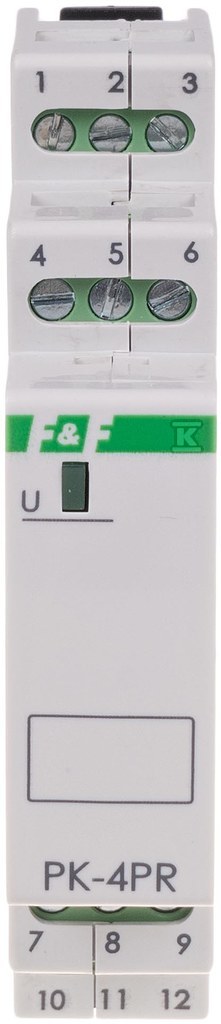 Przekaźnik elektromagnetyczny PK-4PR 12V 12V AC/DC styk: 2P I=2x8A 2R I=2x8A 1 moduł PK-4PR-12V - obrazek 1