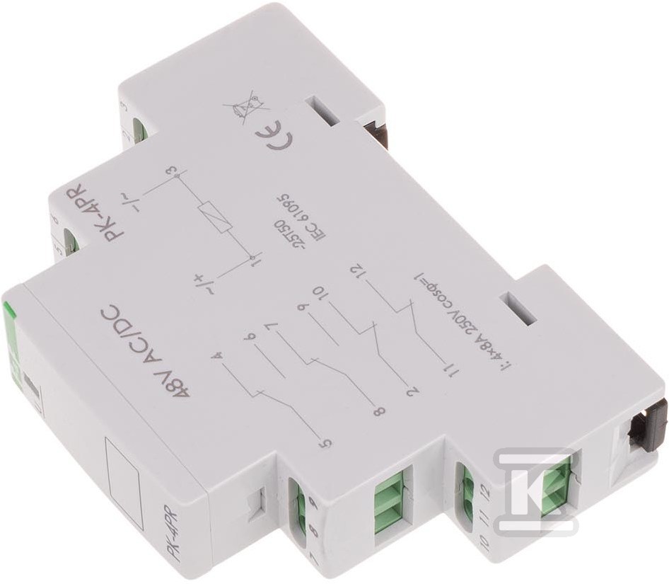 Przekaźnik elektromagnetyczny PK-4PR 48V 48V AC/DC styk: 2P I=2x8A 2R I=2x8A 1 moduł PK-4PR-48V - obrazek 3