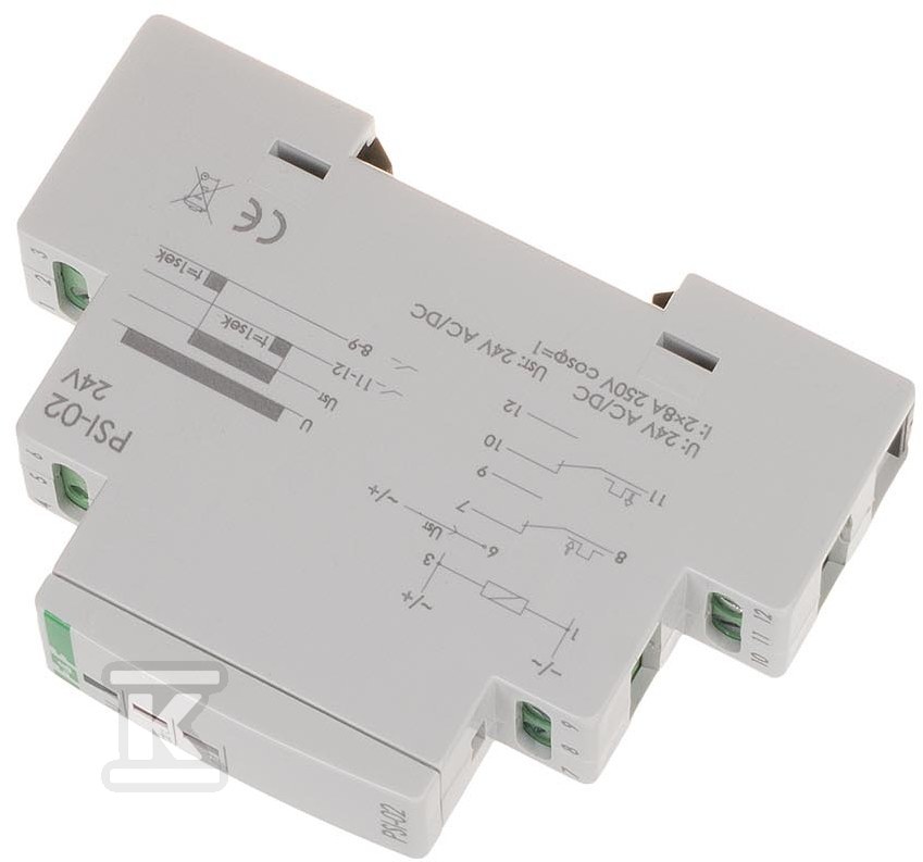 Przetwornik sygnału PSI-02, 24VAC/DC, 2x8A, 1 moduł PSI-02-24V - obrazek 3