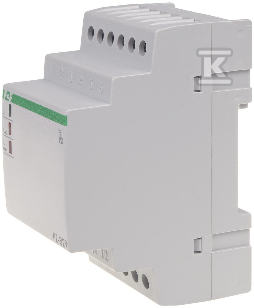 Przekaźnik kontroli poziomu cieczy PZ-829 dwustanowy, z sondami PZ2 w komplecie (3szt.), styki 2x1P, I=2x16A, 3 moduły - obrazek 3
