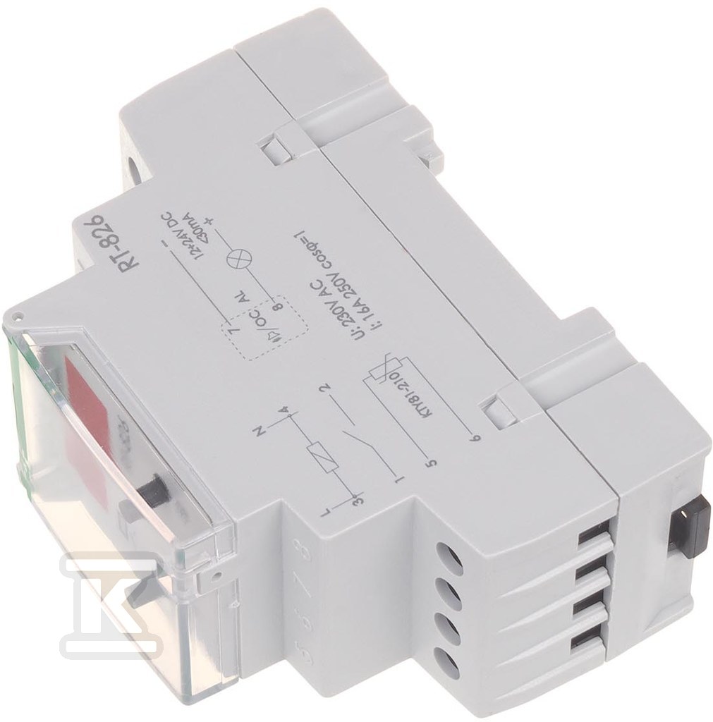 Regulator temperatury bez sondy, cyfrowy, zakres regulacji temp.: -25÷130°C, styk: 1Z, I=16A, 2 moduły RT-826 - obrazek 3