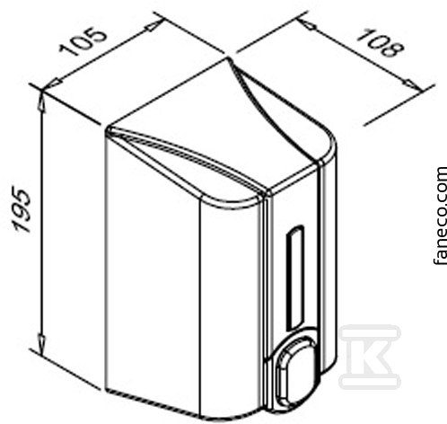 Dozownik mydła w płynie 1l ECO S1000PGW - obrazek 3