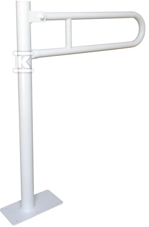 Uchwyt dla niepełnosprawnych mocowany do podłogi uchylny O 32 60 x 70 cm stal biała S32UUWCW67SWB - obrazek 1