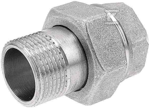 Śrubunek mosiężny 5/4"prosty z uszczelką chrom SGC9 - obrazek 1