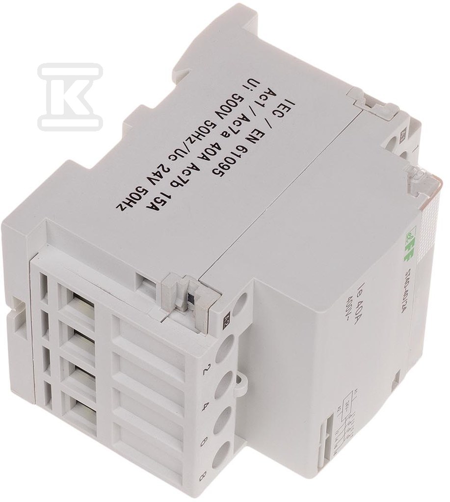 Stycznik modułowy 40A, 4NO, napięcie cewki 24 VAC, 3 moduły, montaż na szynie, ST40-40-24V - obrazek 3