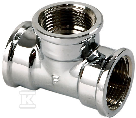 Trójnik mosiężny 1/2" chrom T02C - obrazek 1