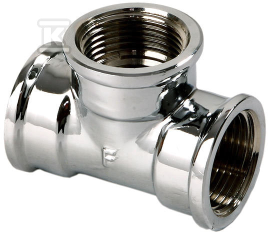 Trójnik mosiężny 3/4" chrom T03C - obrazek 1