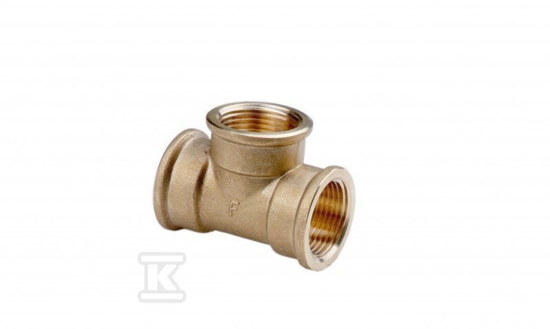 Trójnik mosiężny 2" żółty T07Z - obrazek 1