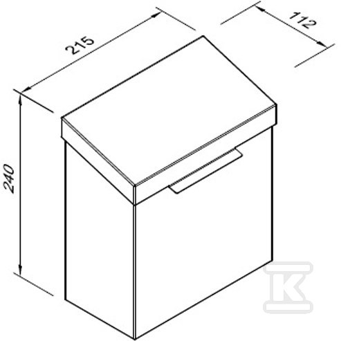 Kosz naścienny na odpadki higieniczne 4,2 l LUNA WB4SNB - obrazek 3