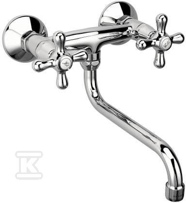 Bateria zlewozmywakowa Retro New ścienna, chrom XD5 - obrazek 1