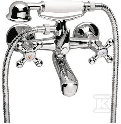 Bateria wannowa Retro ścienna, chrom XR11 - obrazek 1