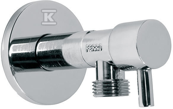 Zawór kątowy z głowicą ceramiczną 1/2"x1/2", uchwyt metalowy Z1212C - obrazek 1
