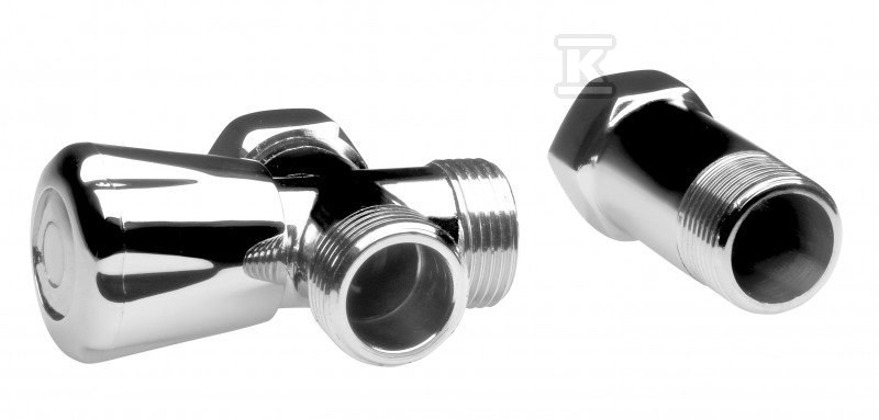 Zawór kątowy czerpalny z przedłużką do baterii ściennych 3/4″ Z250