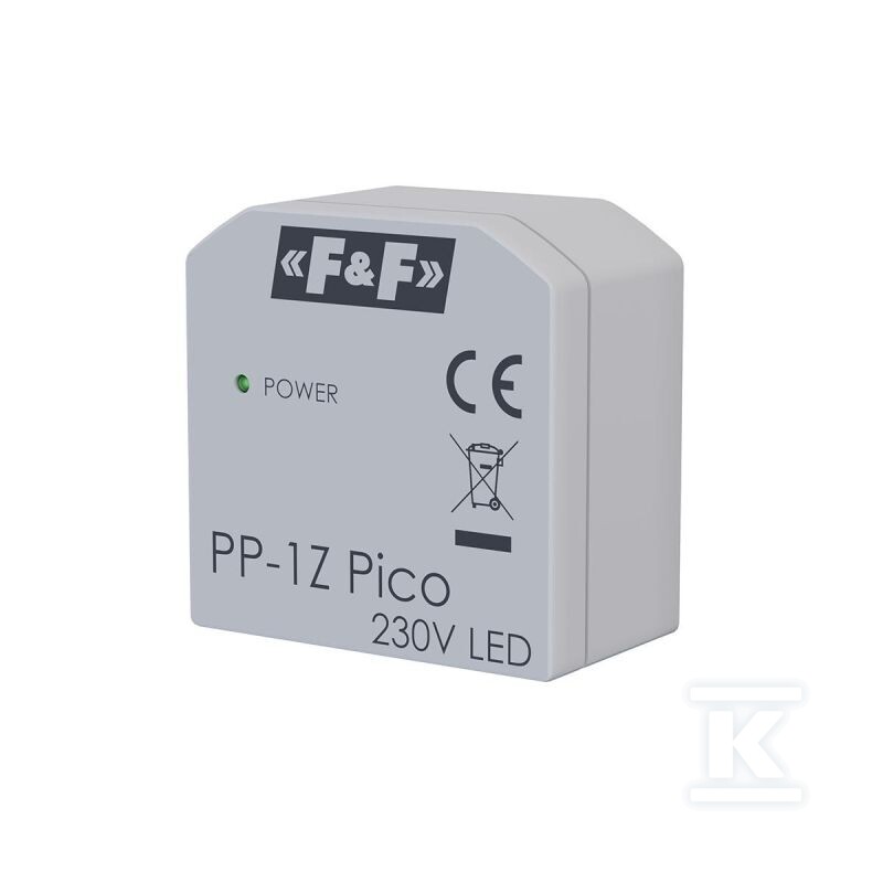 Miniaturowy przekaźnik elektromagnetyczny, 1Z 16A, montaż podtynkowy,U=100-265V AC,styk:1Z 16A (120A/20ms) PP-1Z-LED-PICO - obrazek 2