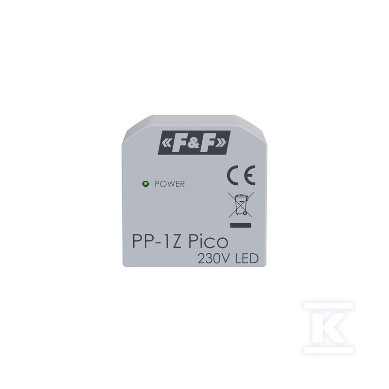 Miniaturowy przekaźnik elektromagnetyczny, 1Z 16A, montaż podtynkowy,U=100-265V AC,styk:1Z 16A (120A/20ms) PP-1Z-LED-PICO - obrazek 1