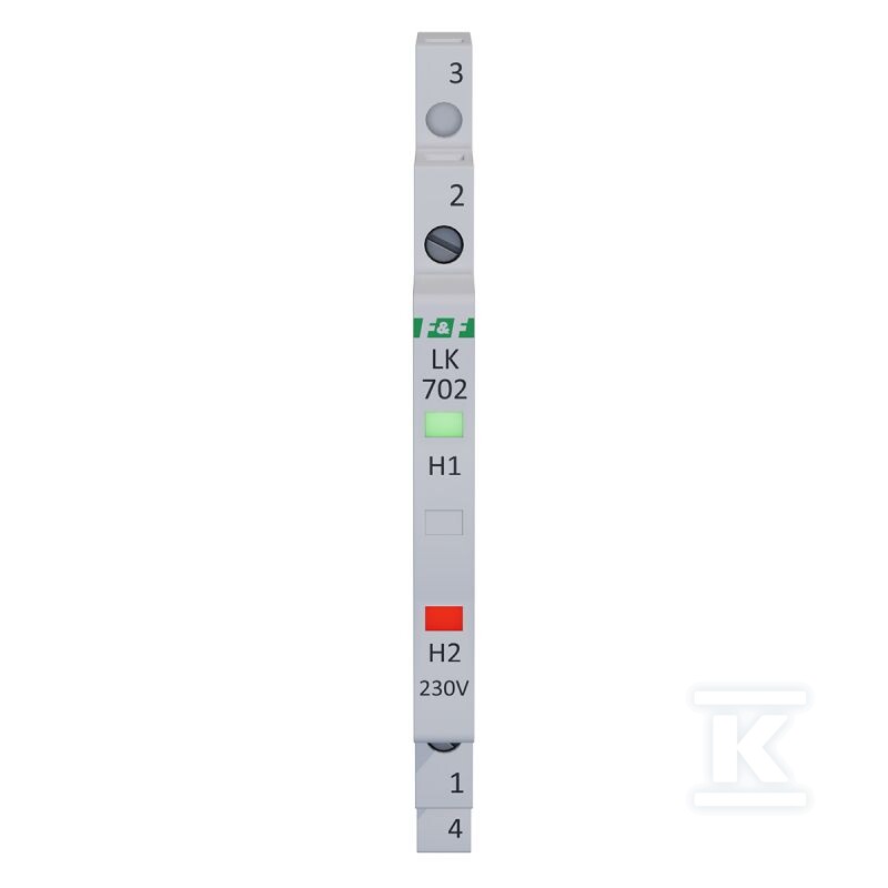 Lampka kontrolna zasilania 1/3S 2xLED CZERWONA/ZIELONA LK-702