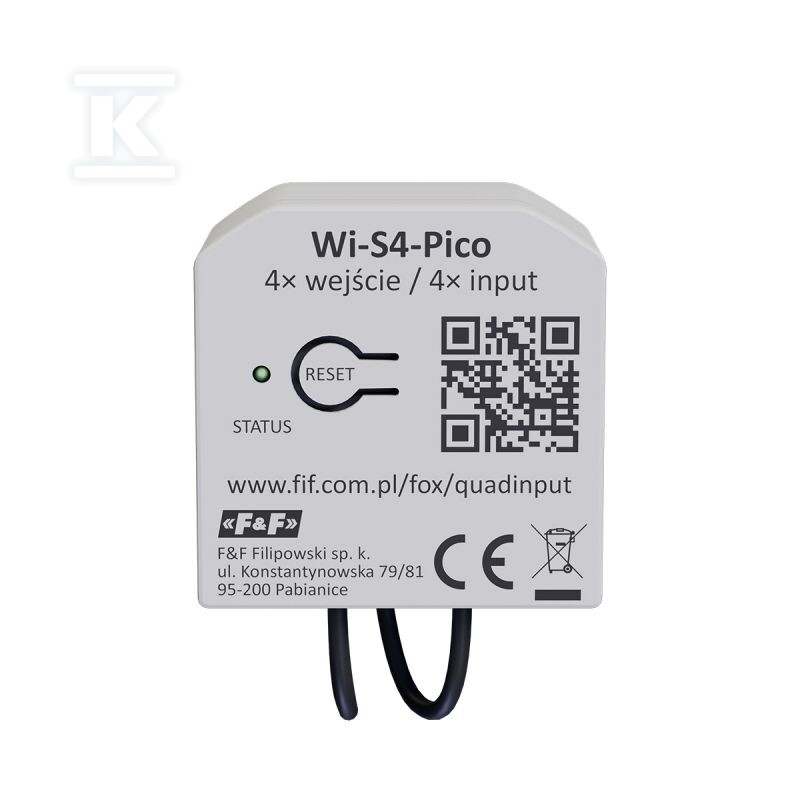 Nadajnik WiFi do montażu PDT FOX Miniaturowy 4-kanałowy, Quad Input Pico WI-S4-PICO - obrazek 2
