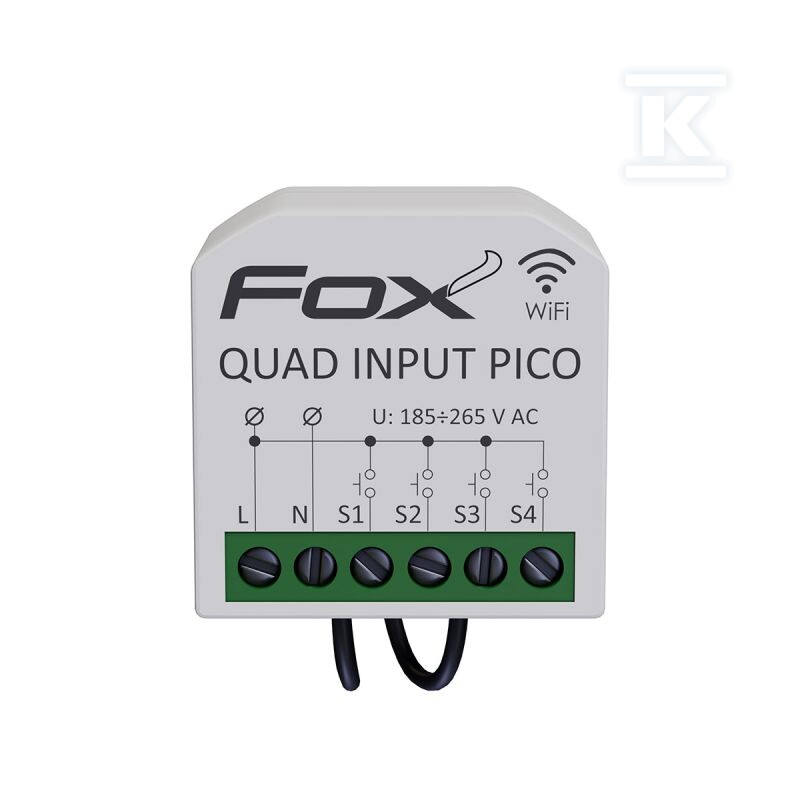 Nadajnik WiFi do montażu PDT FOX Miniaturowy 4-kanałowy, Quad Input Pico WI-S4-PICO - obrazek 1