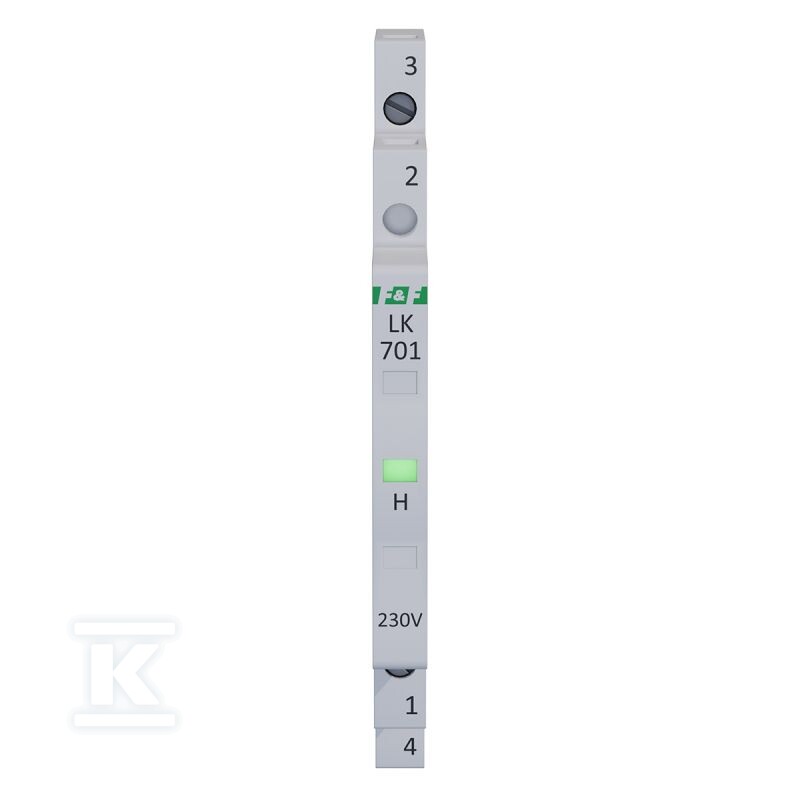 Lampka kontrolna zasilania LK-701G 1/3S 230V 1xLED zielona - obrazek 2