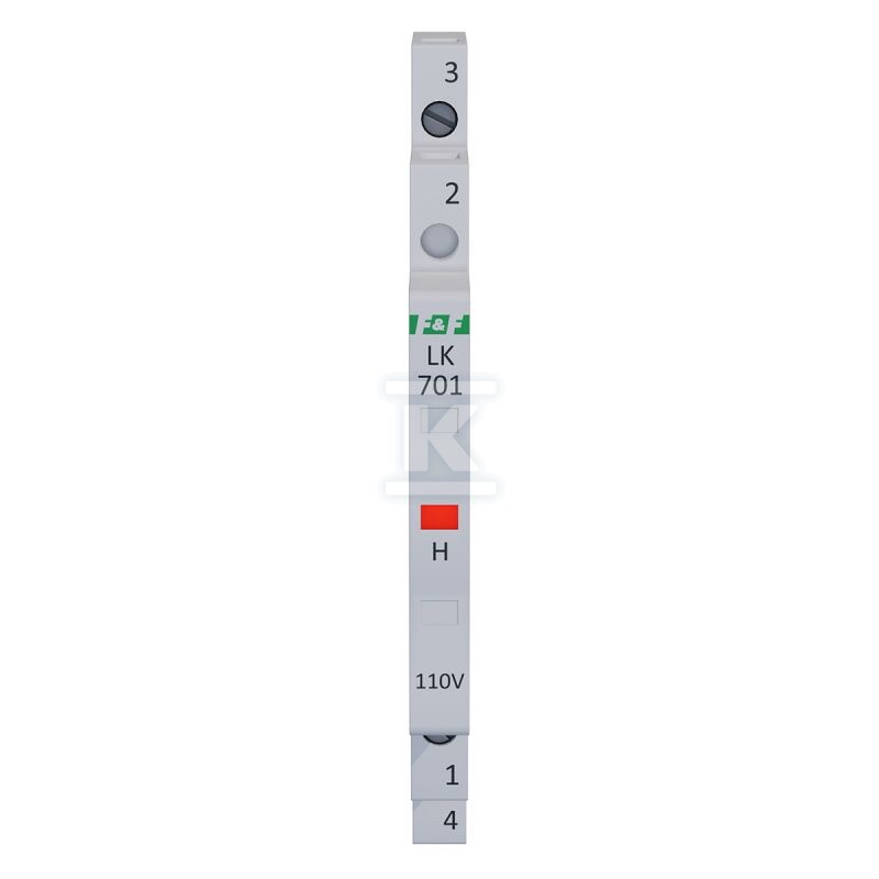 Lampka kontrolna zasilania LK-701R 1/3S 230V 1xLED czerwona - obrazek 2