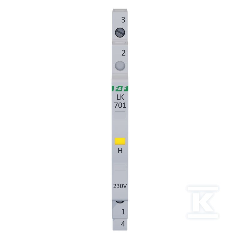 Lampka kontrolna zasilania LK-701Y 1/3S 230V 1xLED żółta - obrazek 2