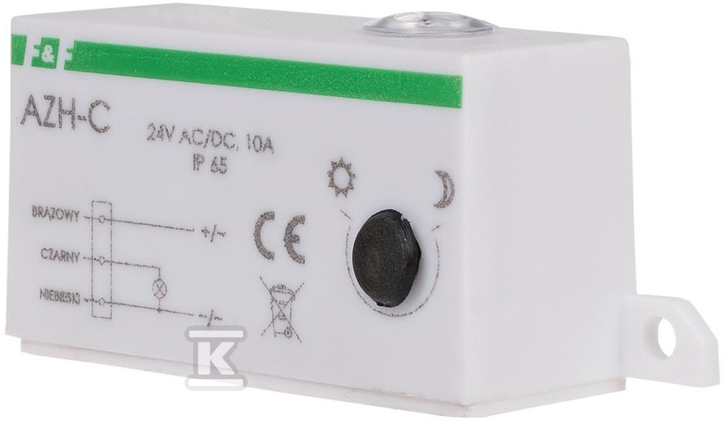 Automat zmierzchowy z wewnętrznym czujnikiem światłoczułym AZH-C - wykonanie specjalne Un=24V~ Io<10A montaż natablicowy AZH-C-24V - obrazek 1