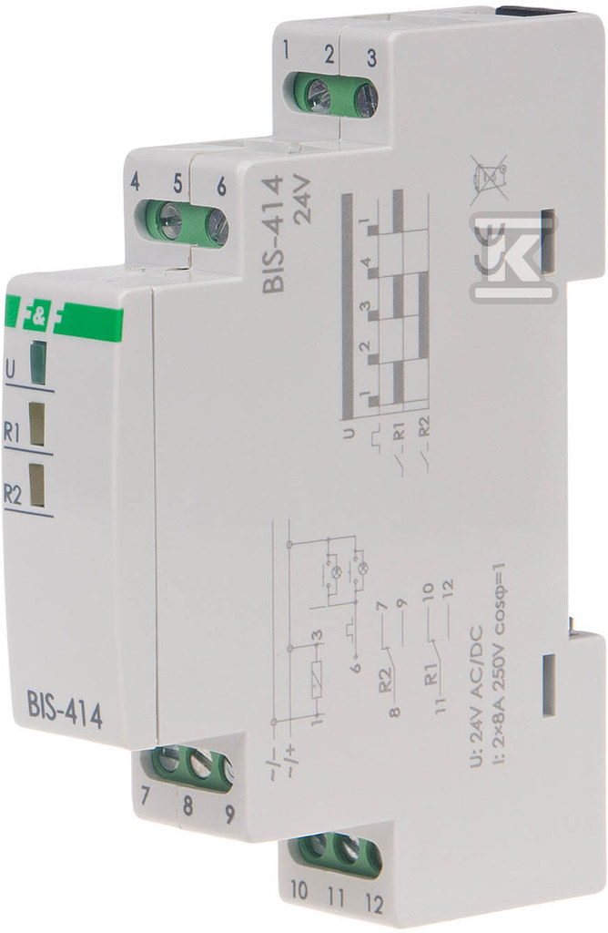 Przekaźnik bistabilny BIS-414 24V BIS-414-24V - obrazek 1