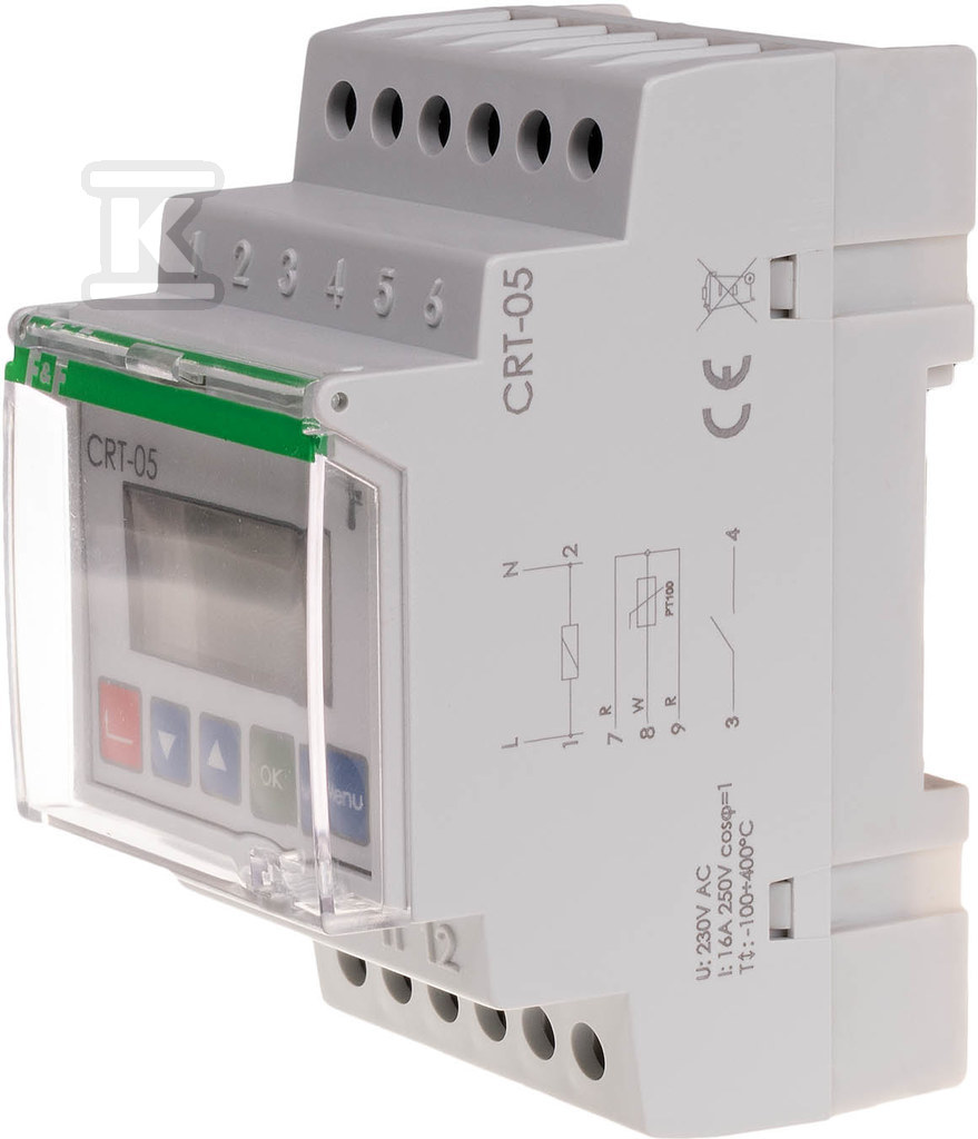 Regulator temperatury CRT-05 zakres temperatur -100-400°C montaż na szynie TH-35 - obrazek 1