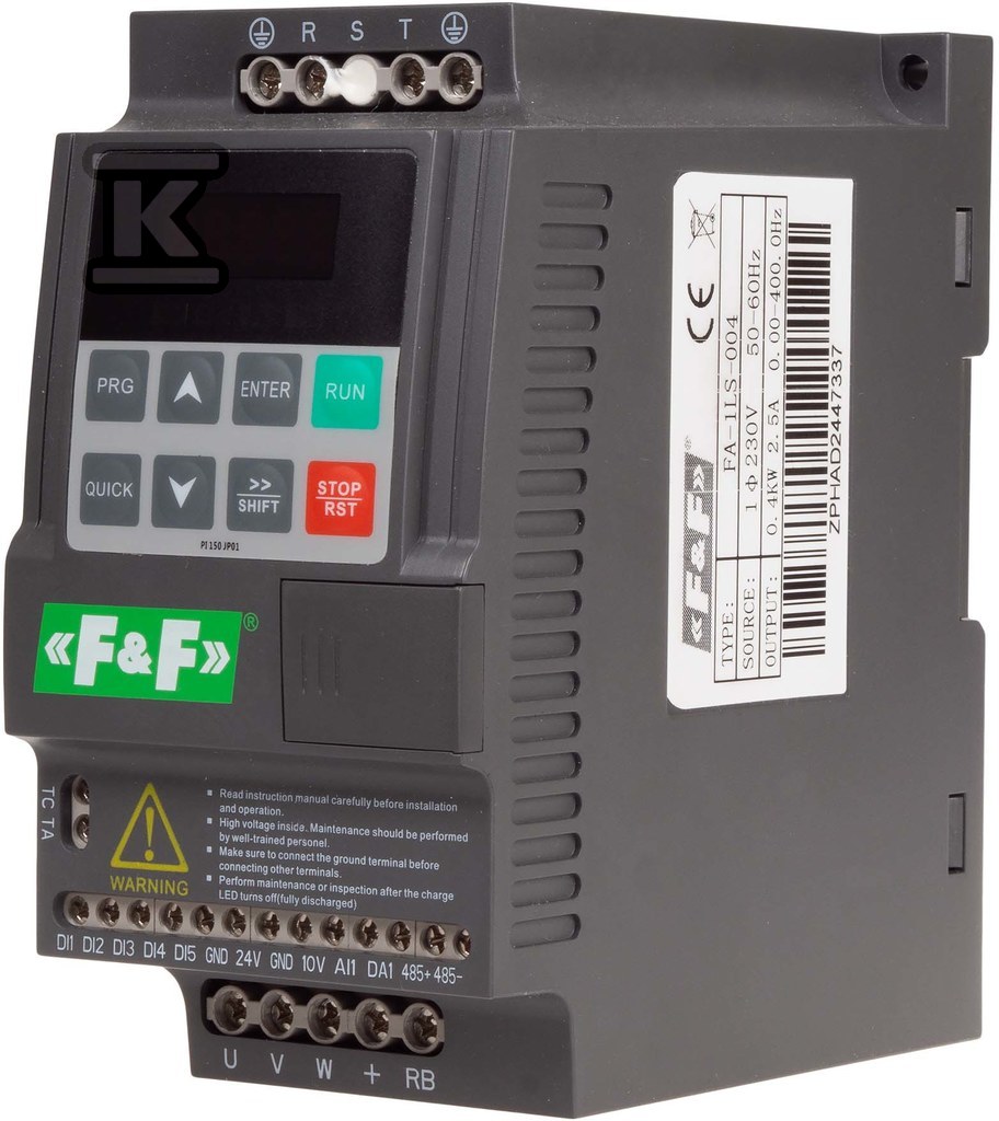 Falownik miniaturowy trójfazowy, pmax=5,5 kw, uwe=3x400v ac, iwe=14,6 a, uwy=3x400v ac, iwy=13,0a FA-3HS-055