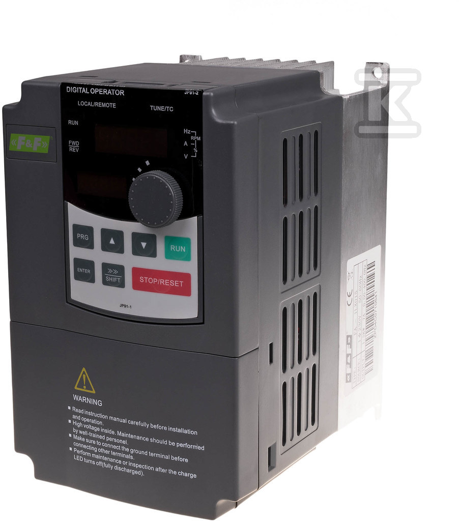 Falownik trójfazowy Uwe=3x400V AC, Iwe=5A, Uwy=3x400V AC, Iwy=3,7A, Pmax=1,5kW FA-3HX015