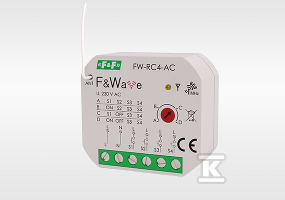 Podtynkowy nadajnik radiowy 230v FW-RC4AC - obrazek 1