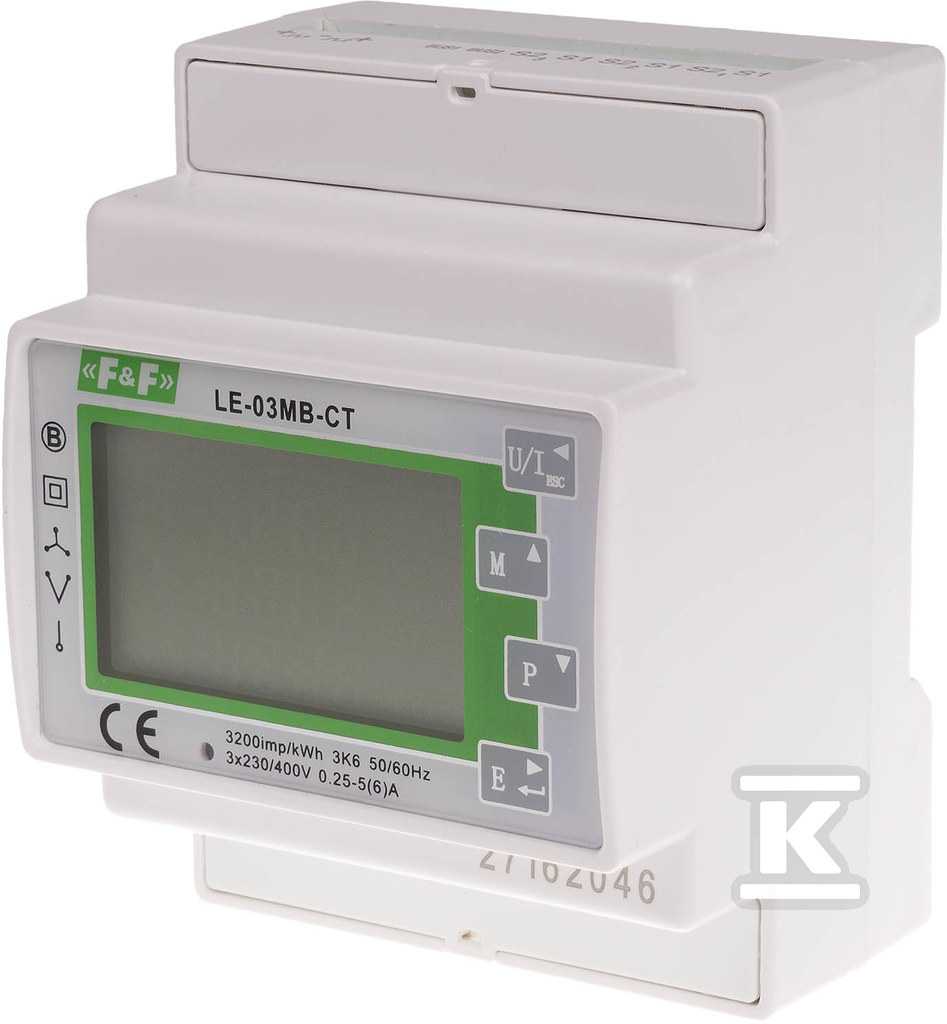 Licznik energii elektrycznej LE-03MB-CT - trójfazowy, pośredni, półpośredni, m-bus,100(5)a, MID - obrazek 1