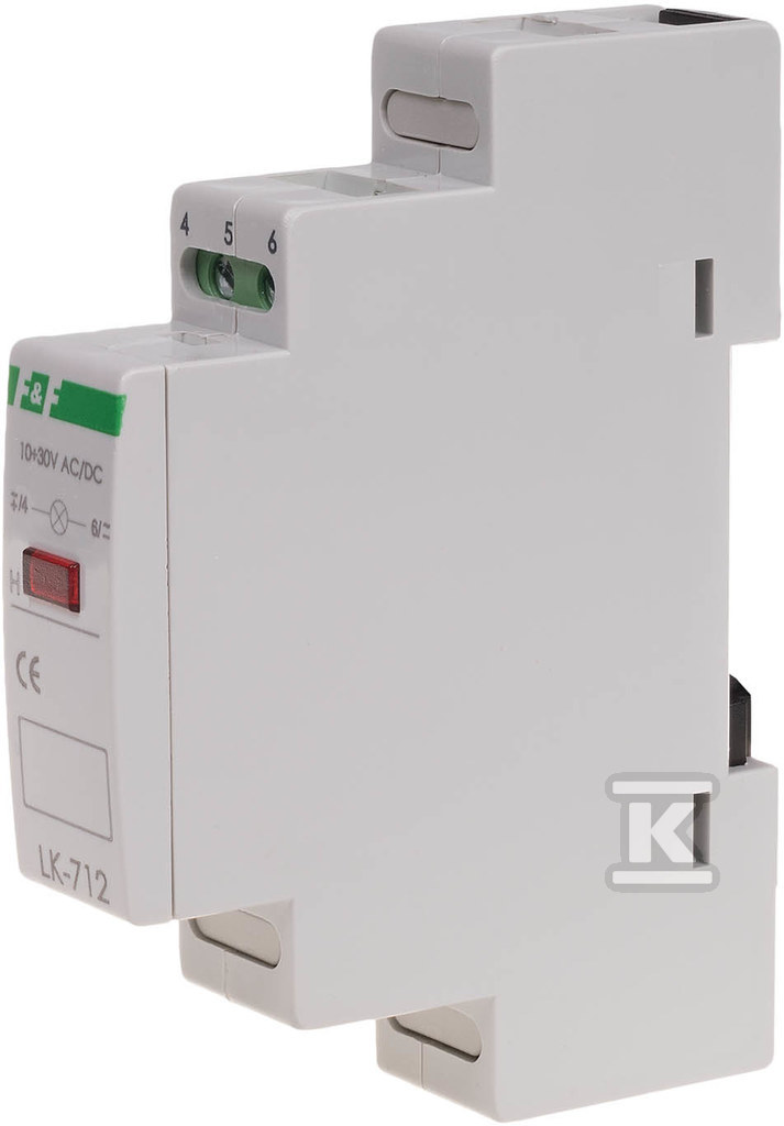Lampka sygnalizacyjna LK-712 G 1xLED zielona, Un=30÷130V AC/DC LK-712G-30-130V - obrazek 1