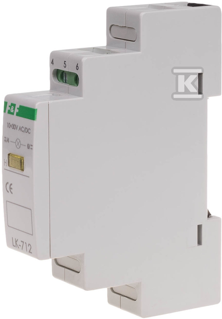 Lampka sygnalizacyjna LK-712 Y 1xLED żółta, Un=10÷30V AC/DC LK-712Y-10-30V - obrazek 1