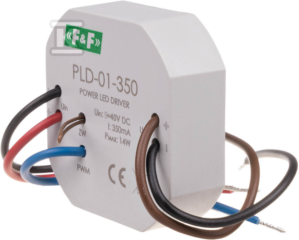 Zasilacz led mocy nap. wej. 5÷40v dc, montaż w puszce 60, 350w PLD-01-350 - obrazek 1