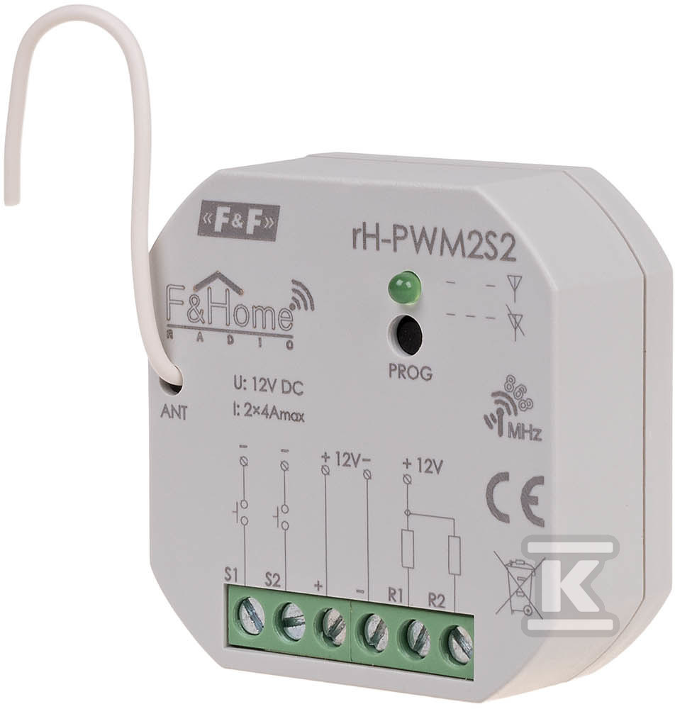 Sterownik pwm dwukanałowy niskiego napięcia z dwukanałowym nadajnikiem rH-PWM2S2 RH-PWM2S2 - obrazek 1