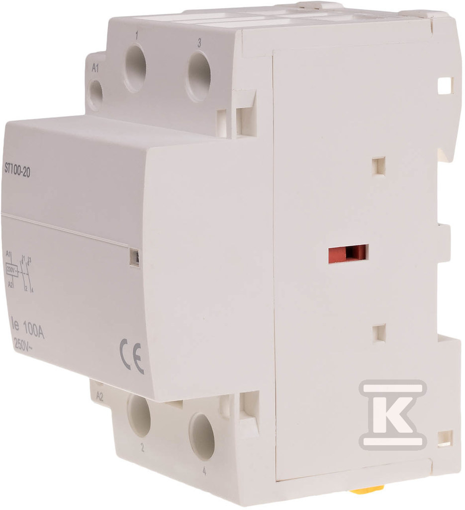 Stycznik modułowy 100A, 2NO, napięcie cewki 230 VAC, ST100-20