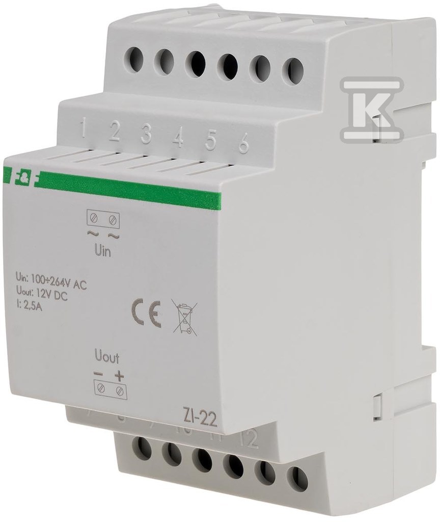 Zasilacz impulsowy zi-22 12v dc 2,5a ZI-22 - obrazek 1