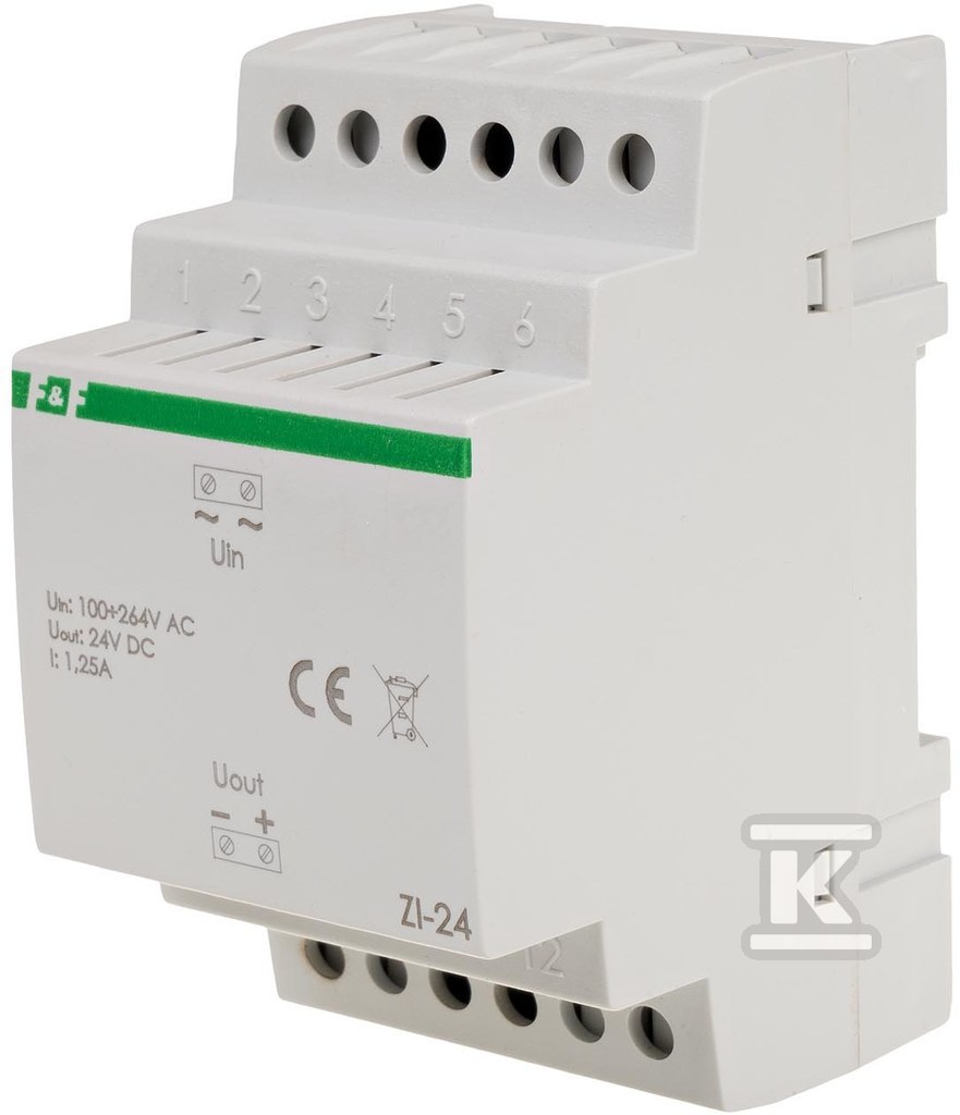 Zasilacz impulsowy zi-24 24v dc 1,25 a ZI-24 - obrazek 1